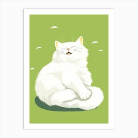 White Cat 5 Art Print