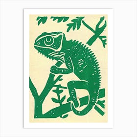 Chameleon In The Jungle Bold 3 Art Print