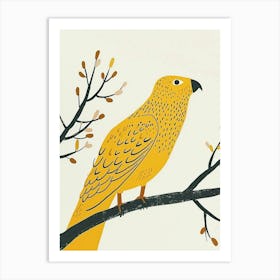 Yellow Hawk Art Print