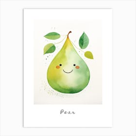 Friendly Kids Pear 1 Poster Art Print