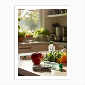 Healthy Eating In The Kitchen Art Print