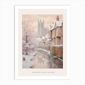 Dreamy Winter Painting Poster Canterbury United Kingdom 1 Art Print