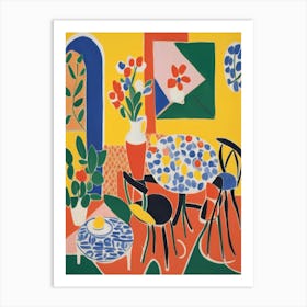 Table In A Room Matisse Style Art Print