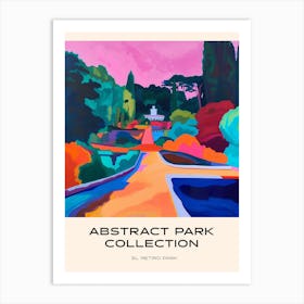 Abstract Park Collection Poster El Retiro Park Madrid Spain 4 Art Print