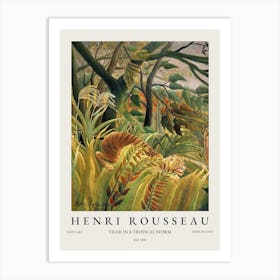 Henri Rousseau Tiger In A Tropical Storm Art Print