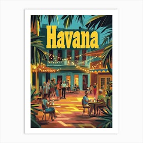 Aihrgdesign A 1970s Inspired Travel Poster For Havana 3 Art Print