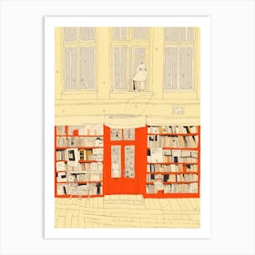 Vienna The Book Nook Pastel Colours 1 Art Print