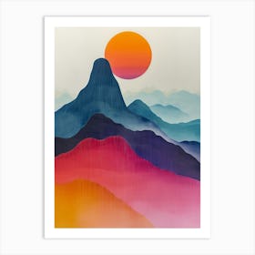 Sunrise Over The Mountains 8 Art Print