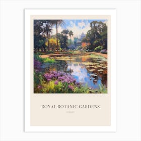 Royal Botanic Gardens Sydney Australia 4 Vintage Cezanne Inspired Poster Art Print