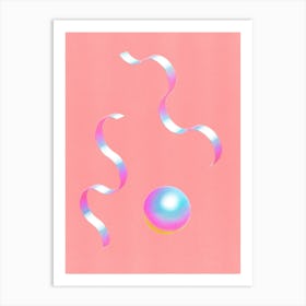 Pink 3d Abstract Art Print