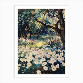 Daisies In The Garden 2 Art Print