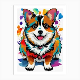 Corgi Dog 3 Art Print