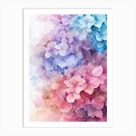 Watercolor Hydrangeas 2 Art Print