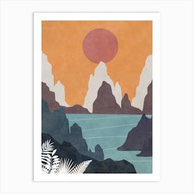 Sunset In The Mountains 5 Art Print