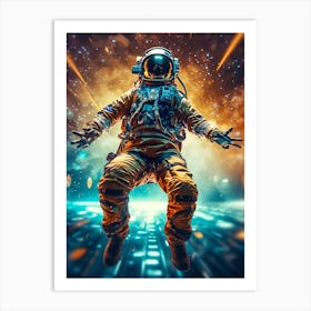 Astronaut In Space 4 Art Print