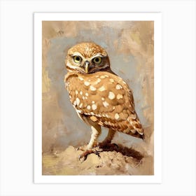 Burrowing Owl Painting 6 Art Print