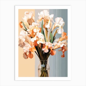 Iris Flower Still Life Painting 4 Dreamy Art Print