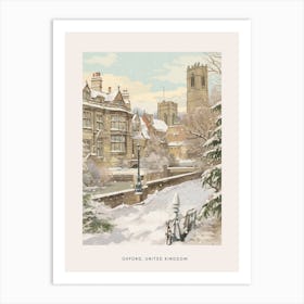 Vintage Winter Poster Oxford United Kingdom 3 Art Print