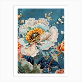 Chinese Silk Painting 5 Art Print