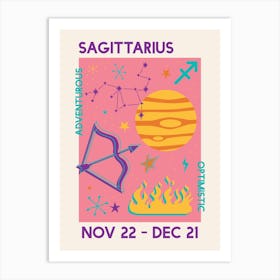 Sagittarius Zodiac Art Print