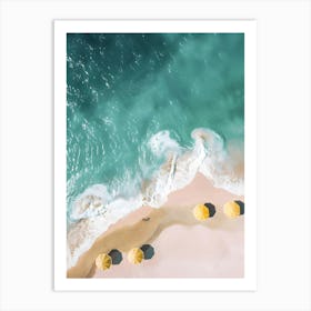 Beach With Umbrellas Art Print