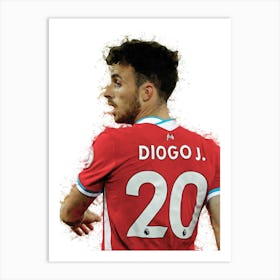 Diogo Jota Painting Art Print