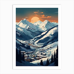 Telluride Ski Resort   Colorado, Usa, Ski Resort Illustration 3 Simple Style Art Print