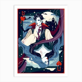 Count Dracula and Mina Harker Love Story Art Print