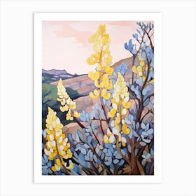 Bluebonnet 3 Flower Painting Art Print