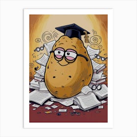 Potato Graduate 3 Art Print