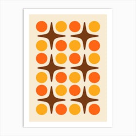 Retro Danish Modern Starburst Composition Art Print