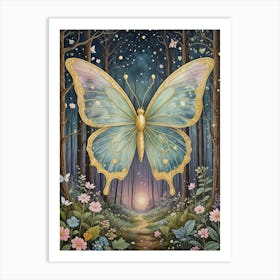 Dream Butterfly In The Forest Art Print