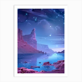 Night Landscape Art Print