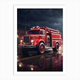 Fire Truck Synergy Art Print