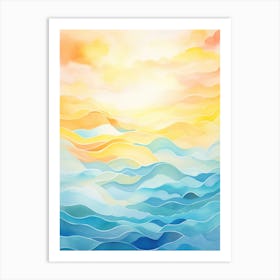 Watercolor Seascape Art Print