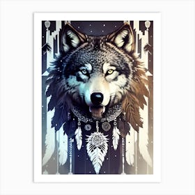 Wolf Painting 25 Art Print