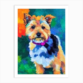 Norwich Terrier Fauvist Style Dog Art Print