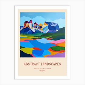 Colourful Abstract Torres Del Paine National Park Patagonia 4 Poster Art Print