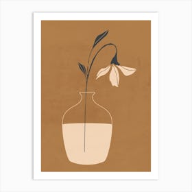 Minimal Abstract Art Vase Flower Art Print