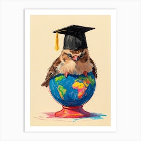 Graduation Bird Art Print