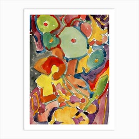 shapes watercolors Art Print