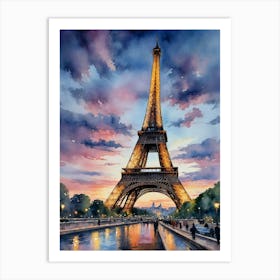 Lovely Eiffel Tower of Paris Art Print