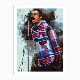 Smudge Liam Gallagher Band Rock Oasis Art Print