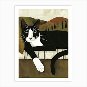 Cat On The Couch 5 Art Print