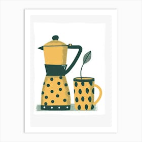 Coffee Pot And Mug Art Print