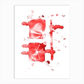 Red Poppy Splatter Art Print