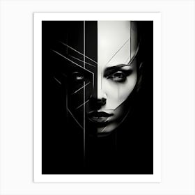 Portrait Of An Abstract Face Art Print