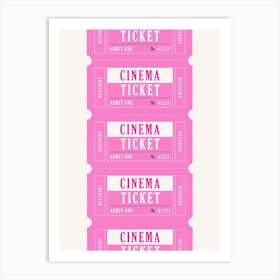 Cinema Ticket Art Print