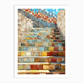 Colorful Stairs Photo Art Print