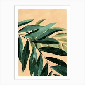 Tropical Leaves Canvas Print 1 Art Print